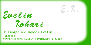 evelin kohari business card