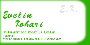 evelin kohari business card